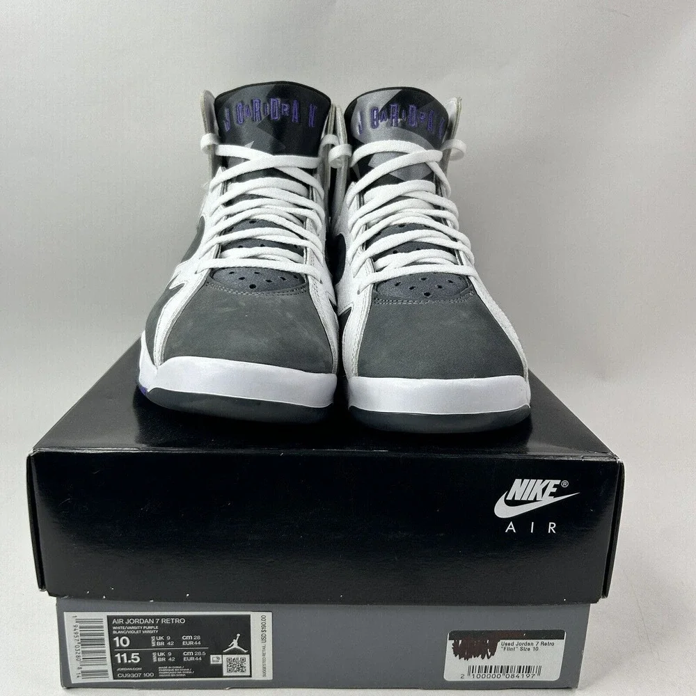 Nike Shoes Air Jordan 7 Retro “Flint/White Grey” 2021 - Picture 2 of 8
